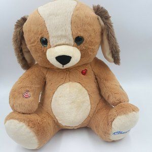 Cloud Pets Plush Soft Beige Dog Puppy 12" Seated Plays And Sends Messages Cute